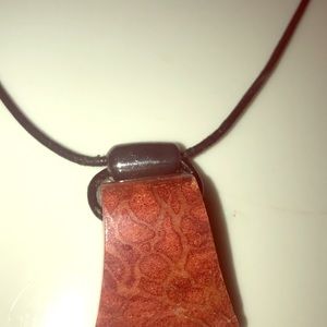 Coral pendant necklace